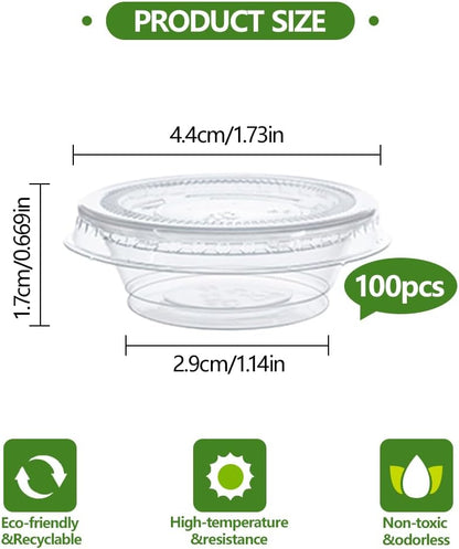 100 Pcs Gecko Food and Water Cups Small Plastic Feeder Cups Reptiles Accessories Reptile Water Bowl Gecko Food Cups Reptile Feeding Bowls for Gecko Lizards Tarantula and Other Small Pets (0.5oz)