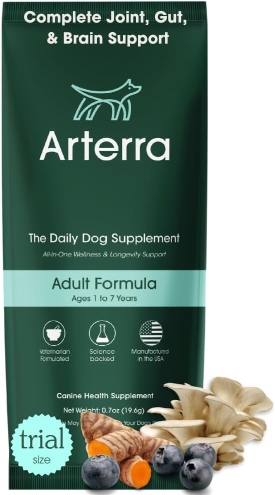 Longevity Multivitamin for Adult Dogs – 46 Ingredients for Gut, Immune & Brain Health – Daily Supplement & Food Topper for Whole Body Wellness | Sample Size