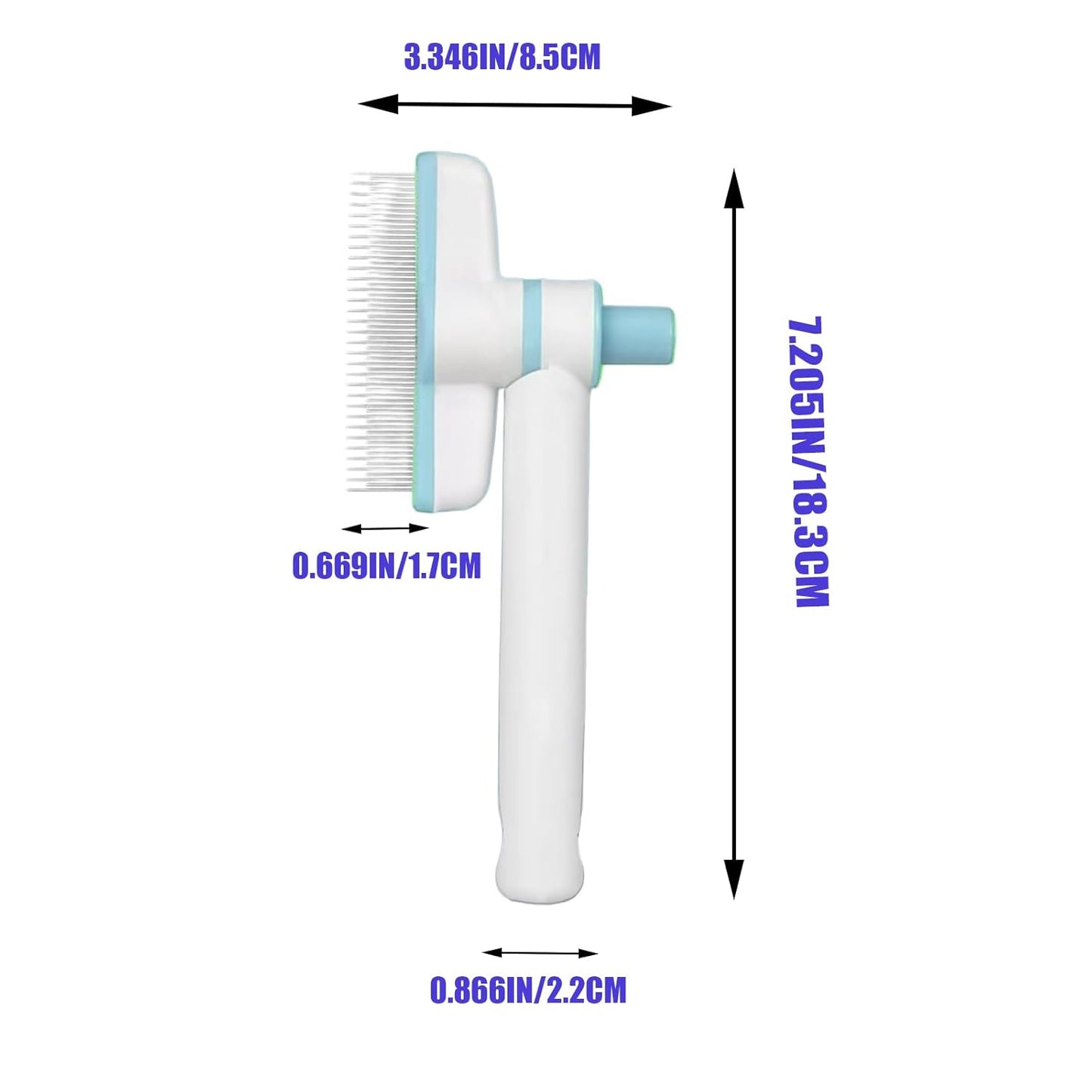 (2-Piece Set) Cat & Dog Flea Comb, Detangling Brush, Anti-Shedding Pet Grooming Comb 360° Rotating Brush Head, Long & Short Stainless Steel Teeth for Detangling & Oil Removal