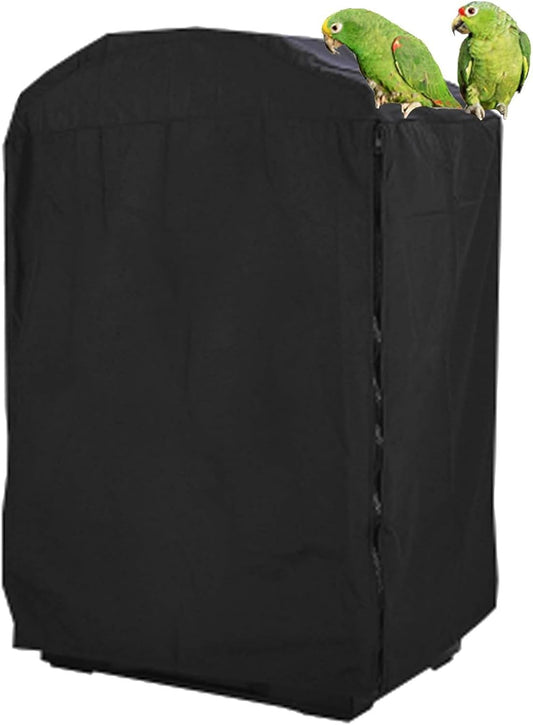 QBLEEV Birdcage Cover, Parrot Cage Night Cover Shade, Pet Universal Blackout Windproof Light-Proof Sleep Reduces Distractions Night Accessories Cloth Without Cage-14.1x18.5x26.7in (LxWxH)