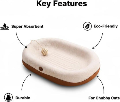 Large 2-in-1 Cat Scratcher and Bed, Wear-Resistant Felt Material, Suitable for Cats and Large Cats, Effectively Protects Your Couch and Furniture.