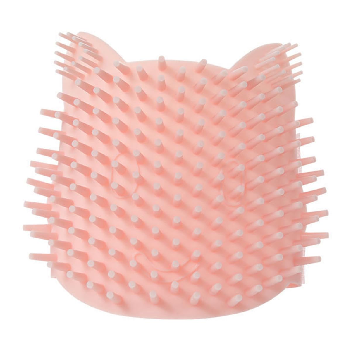 Cat Self Grooming Brush Silicone Corner Massage Comb Large Pink Wet and Dry Use Pet Shedding Removal Tool for Indoor Cats