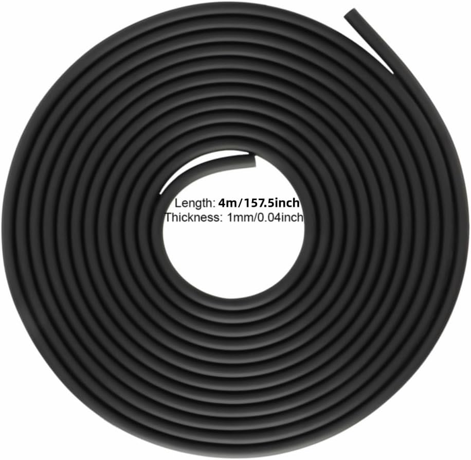 4m Length Silicone Oxygen Hose Soft Flexible Durable Fish Tank Air Tube Aquarium Air Pump Tube(Black)