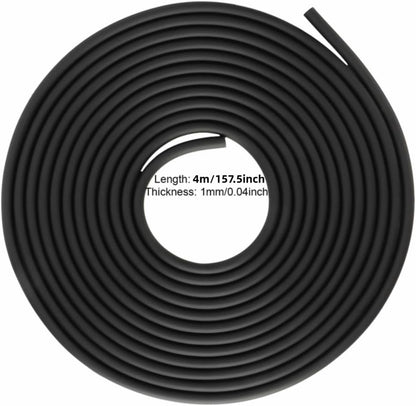 4m Length Silicone Oxygen Hose Soft Flexible Durable Fish Tank Air Tube Aquarium Air Pump Tube(Black)