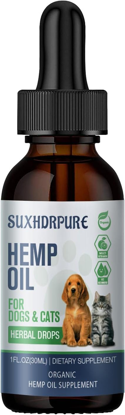 Hemp Oil for Dogs High Potency Pet Herbal Supplement for Hip and Joint