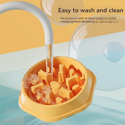 Slow Feeder Anti Gulp Easy Digestion Feeder Bowl (Light Green, Medium)