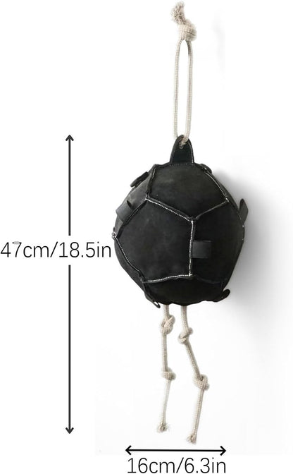 Nhorse Feeder Ball Toy,Carrot Feeder Ball Toy, Interactive Stress Reliever | Hanging Net Design, Swing Motion Play for Cattle, Goat, Sheep and Farm Horse,55x25cm