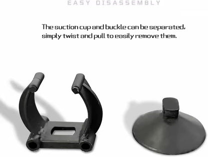 10Pcs Aquarium Suction Cup Clips, 18-22mm, Black, Universal Fish Tank Holders for Heaters, Pumps, Filters and Hood