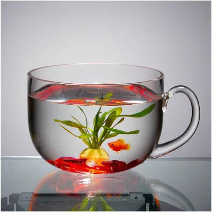 Fish Tank Fish Tank Aquarium Desktop Creative Bowl Shape Goldfish Living Room Small Glass Tanks
