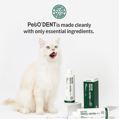 PetO’Dent Dental Water Additive for Cats–No Brushing Needed, Fresh Breath, Tartar Control & Gum Care with Catnip & Silvervine Extracts, 8.45 fl oz / 250ml