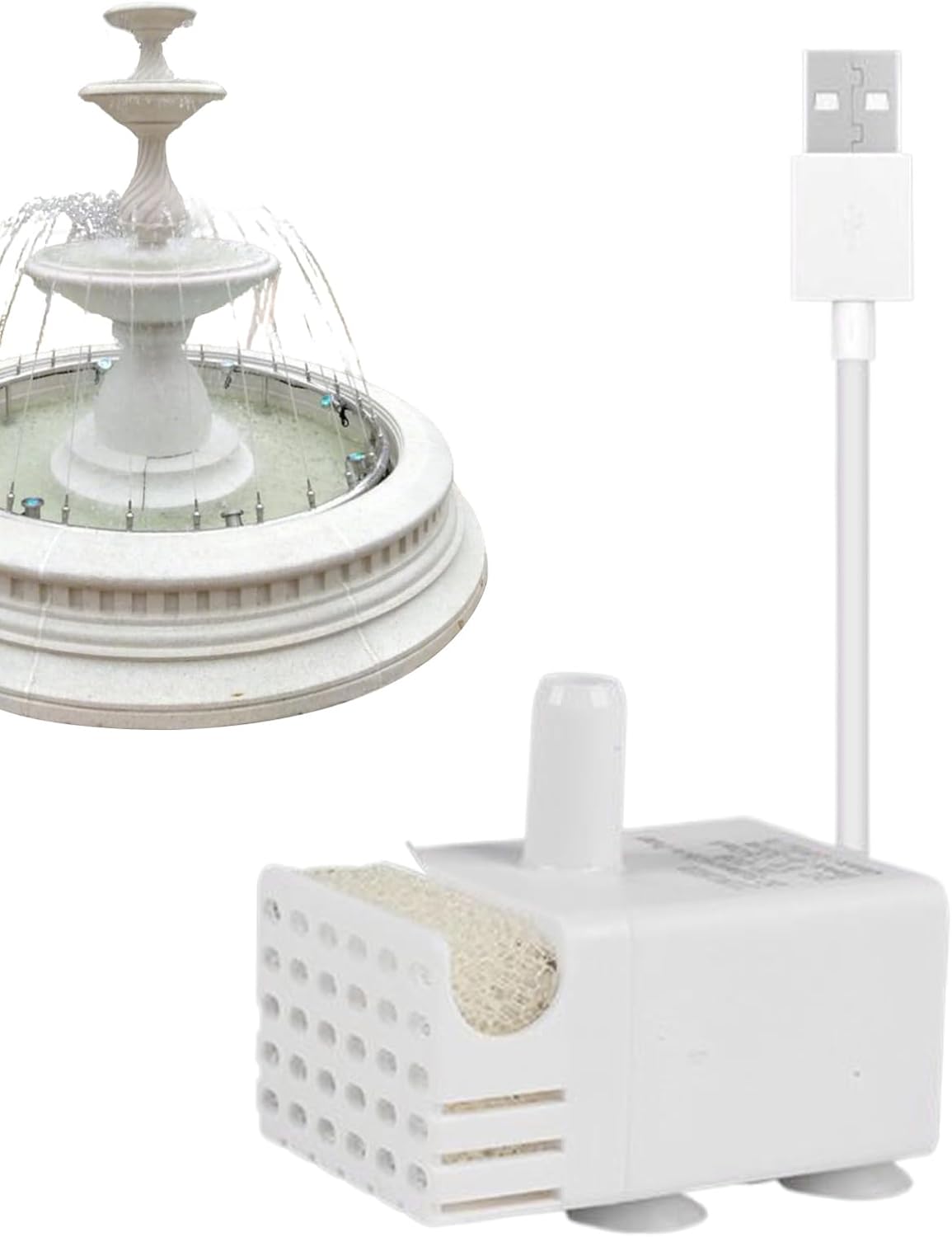 Pet Water Fountain Pump | Energy-Efficient Mini Aquarium Pump - Mini Water Circulation System Suitable for Fish Tanks, Aquariums, Rock Fountains