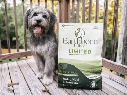 Earthborn Holistic Venture Turkey Meal & Pumpkin Limited Ingredient Diet Grain-Free Dry Food for Adult Dogs (4 lb. Bag)