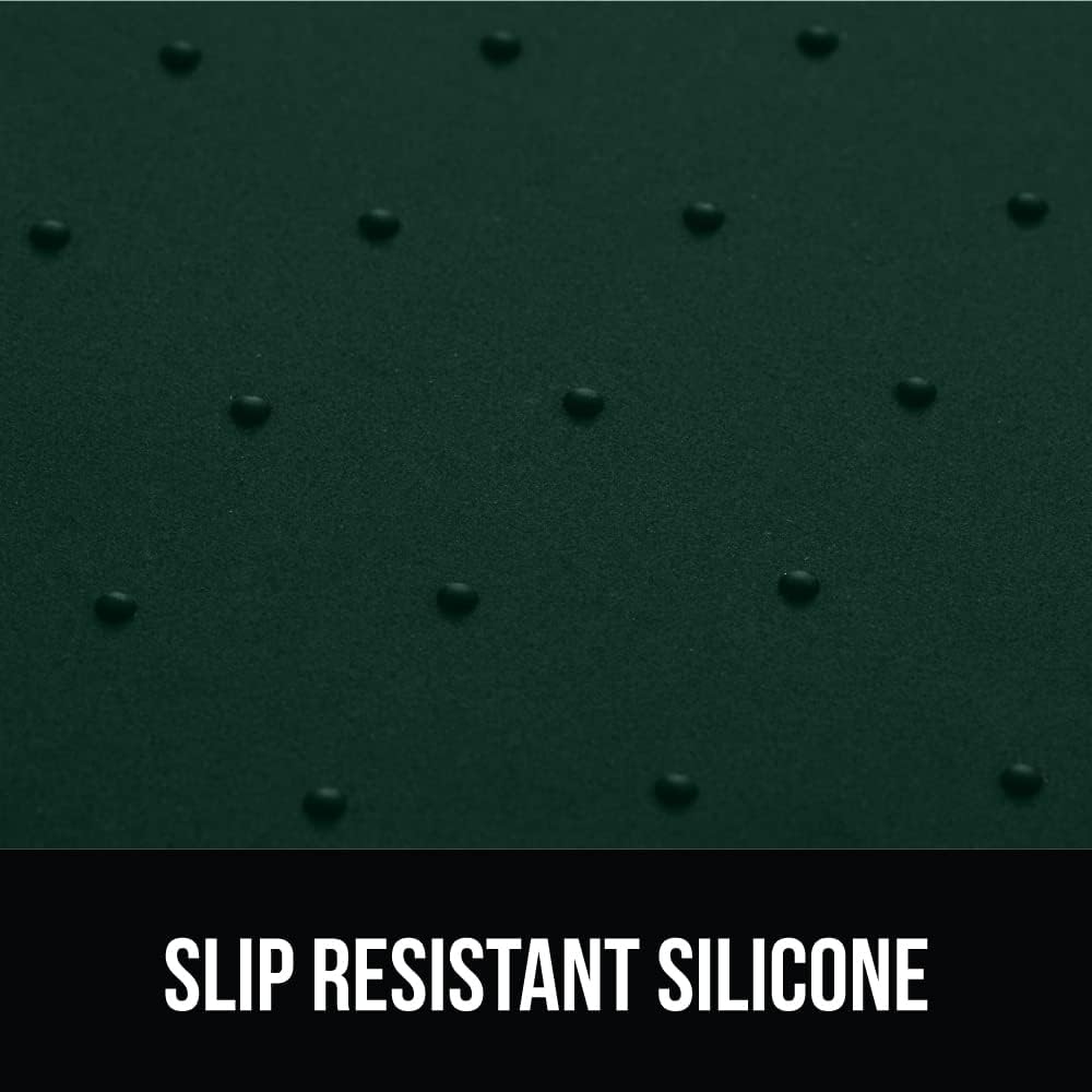 Gorilla Grip Silicone Pet Feeding Mat and Dog and Cat Lick Mat 2 Pack, 18.5x11.5 in Dog Cat Food Mat Contains Spills Green Color, Interactive Activity Toy Licking Pad 1 Royal 1 Green, 2 Item Bundle