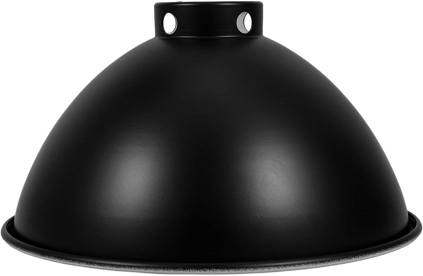 Reptile Heat Lamp Shade 8.5-Inch Dome Reflector with Black Exterior White Interior Coating for Reptile Tank Heating and Habitat Lighting Protection