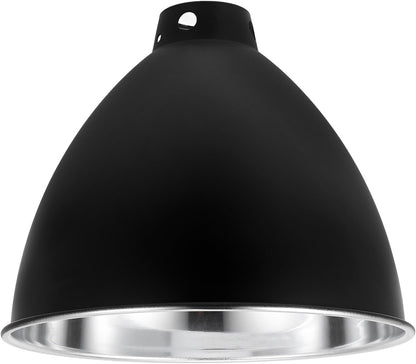 Reptile Box Lampshade Heating Lamp Reflector Cover Iron 8.5-Inch Deep Curved Dome for Terrarium Heat Lamp Protection in Reptile Tank Habitat
