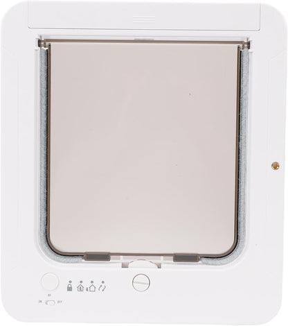 Smart Cat Door Automatic Sensing Tech with Seamless Pet Navigation, 2 Way Entry Exit Options, Easy to Install & Use,Easy Clean Plastic, Multiple Safety Guards for Home