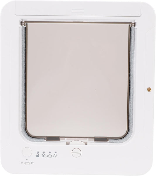 Smart Cat Door Automatic Sensing Tech with Seamless Pet Navigation, 2 Way Entry Exit Options, Easy to Install & Use,Easy Clean Plastic, Multiple Safety Guards for Home