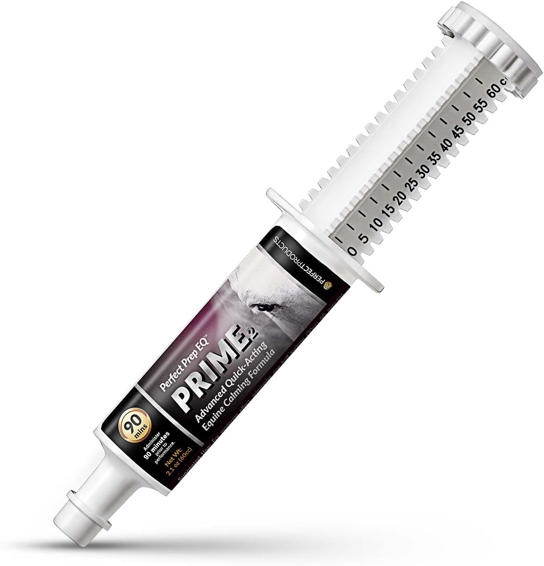 Perfect Prep EQ Prime Horse Calming Paste, Show Safe, Works Within 90 Mins and Lasts 6+ Hours, 60cc