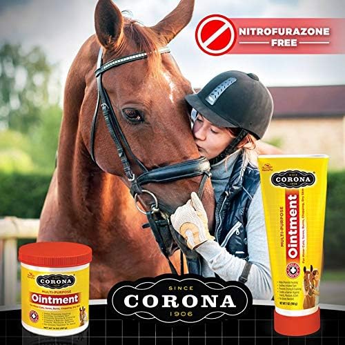 Manna Pro Corona Ointment for Horses | Lanolin-Based Formula Helps Sooth Irritation | 14 Ounces