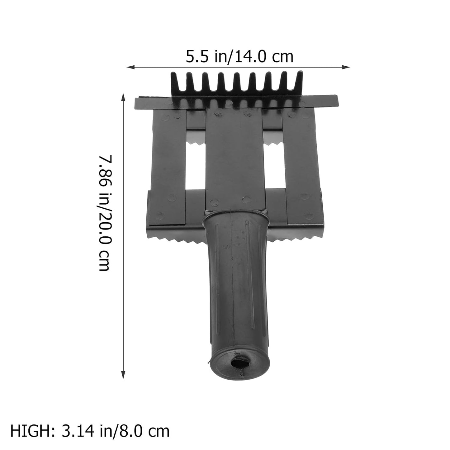 Horse Grooming Brush and Livestock Fur Scraper Metal Itch-Relief Comb Thickened Black for Animal Hair Cleaning and Pet Horse Care