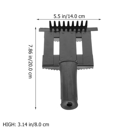 Horse Grooming Brush and Livestock Fur Scraper Metal Itch-Relief Comb Thickened Black for Animal Hair Cleaning and Pet Horse Care