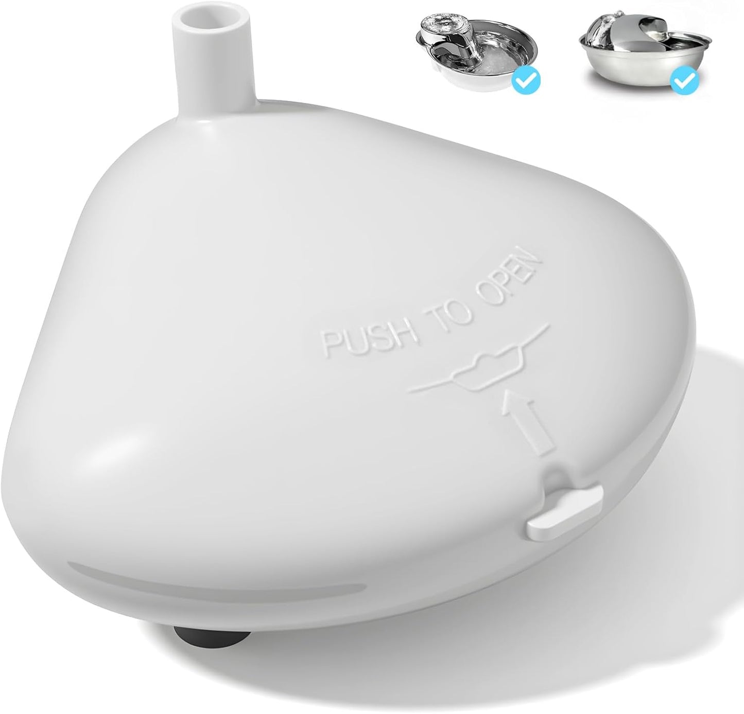 Pet Fountain Filter Housing Replacement, Compatible with Stainless Steel Pet Water Fountains, Universal Filter Accessory for Dogs & Cats, Easy-Clean, Durable & Rust-Resistant (Fits L Filters)