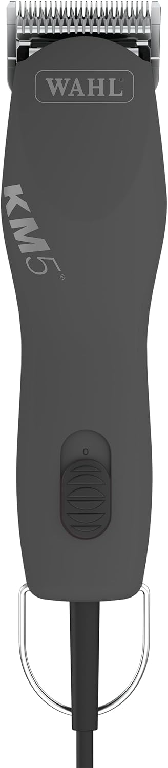 Wahl Pro Animal Curly Coat - KM 2-Speed Pro Clipper - Cat & Dog Grooming Clipper for Pet Care - Great for Poodles & Golden Doodles - Includes 2 Stainless Steel Guide Combs - Gunmetal