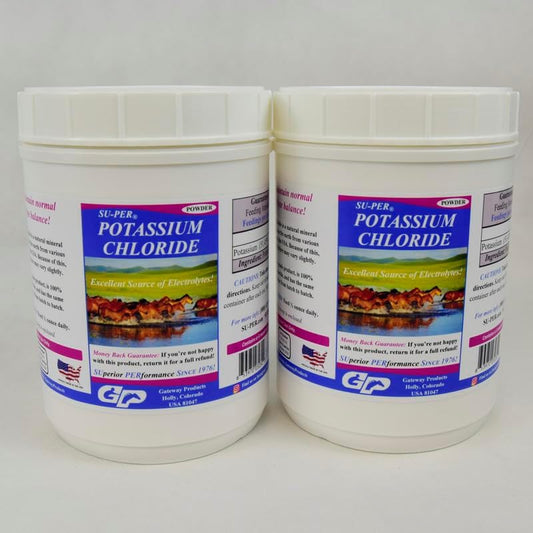 SU-PER Potassium Chloride Horse Electrolyte Supplement - Helps Maintain Normal Electrolyte Balance - 4 Pound, (2 Pack)