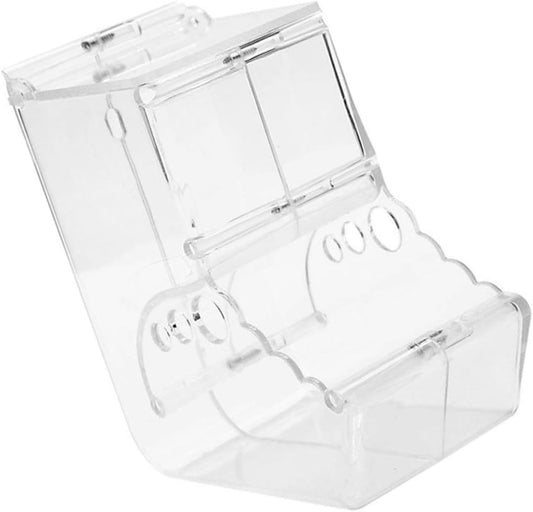 HANABASS Hamster Food Dispenser Automatic Plastic Food Holder Secure Cage Feeding Bowl Spill-Proof Small Animal Pet Feeder for Hamsters Squirrels Hedgehogs Guinea Pigs