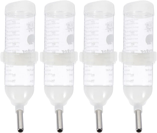 Totority Small Pet Water Bottles 4pcs 125ml Leakproof Roller Ball Drinkers for Hamsters and Puppies, Easy to Clean Nozzle, Secure Fixation, Ideal for Cages and Travel, Perfect for Small Pets