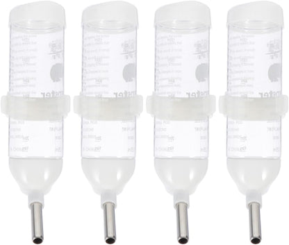 Totority Small Pet Water Bottles 4pcs 125ml Leakproof Roller Ball Drinkers for Hamsters and Puppies, Easy to Clean Nozzle, Secure Fixation, Ideal for Cages and Travel, Perfect for Small Pets