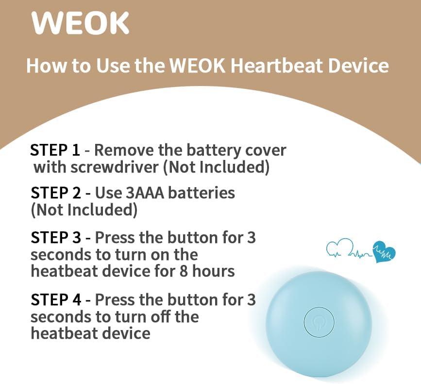 Puppy Heartbeat Toy, Dog Heartbeat Toy for Separation Anxiety Relief, Puppy Toy with Heartbeat Stuffed Animal Anxiety Calming Behavioral Aid Plush Toy for Dogs Cats Pets (Brown +)