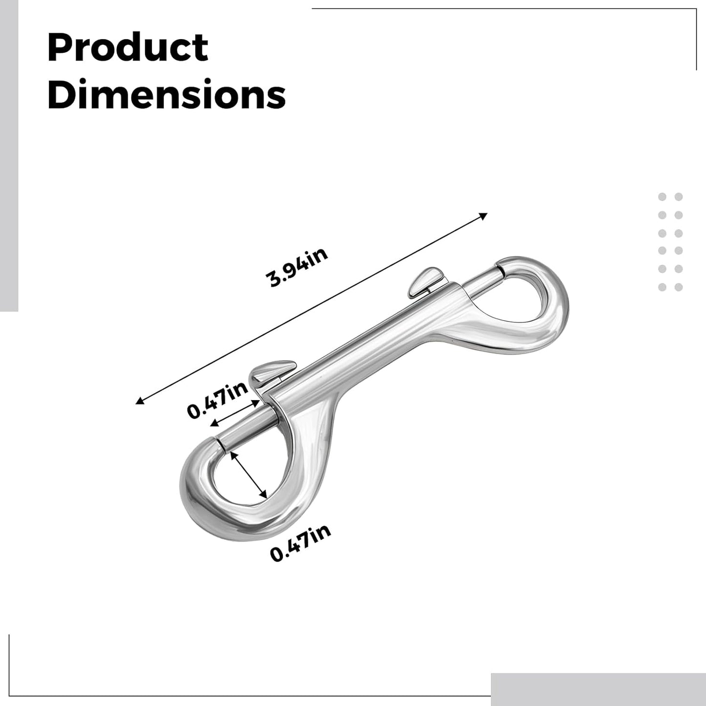 Dog Leashes 12 Pcs Zinc Alloy Clips for, Double Hook Spring with 3.9 in / 10 Cm Length, Swivel Design, 0.4 in / 1.2 Cm Diameter, Perfect Connection Leash and Collar for