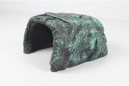 Decorative Rock Appearance Resin Reptile Hiding Cave Shelter – Natural Style Habitat Decor for Reptile Enclosures, Secure Hideout for Resting, Habitat Organization and Daily Environment Use