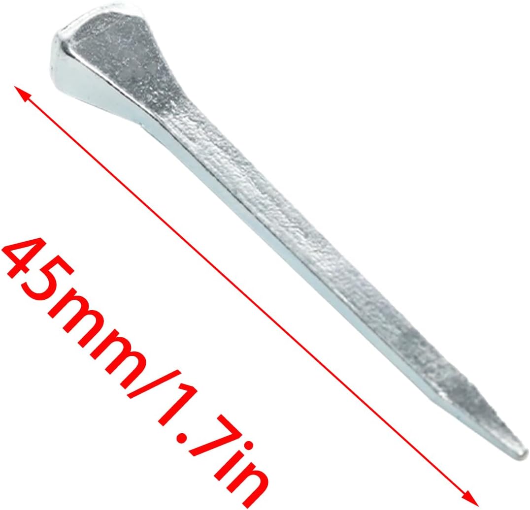 50 Pcs E3 Horseshoe Nails, Low-Carbon Steel Horseshoe Nails for Horse Training Equestrian Sports（45mm）
