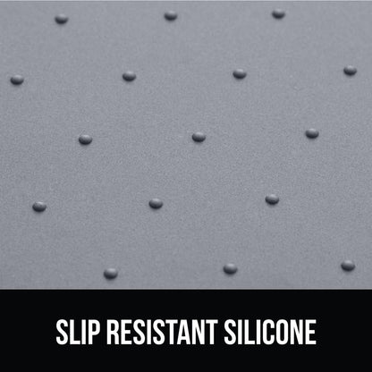 Gorilla Grip Dog and Cat Lick Mat 2 Pack and Silicone Pet Feeding Mat, Interactive Activity Toy Licking Pad 1 Royal 1 Green, 18.5x11.5 in Dog Cat Food Mat Contains Spills Gray Color, 2 Item Bundle