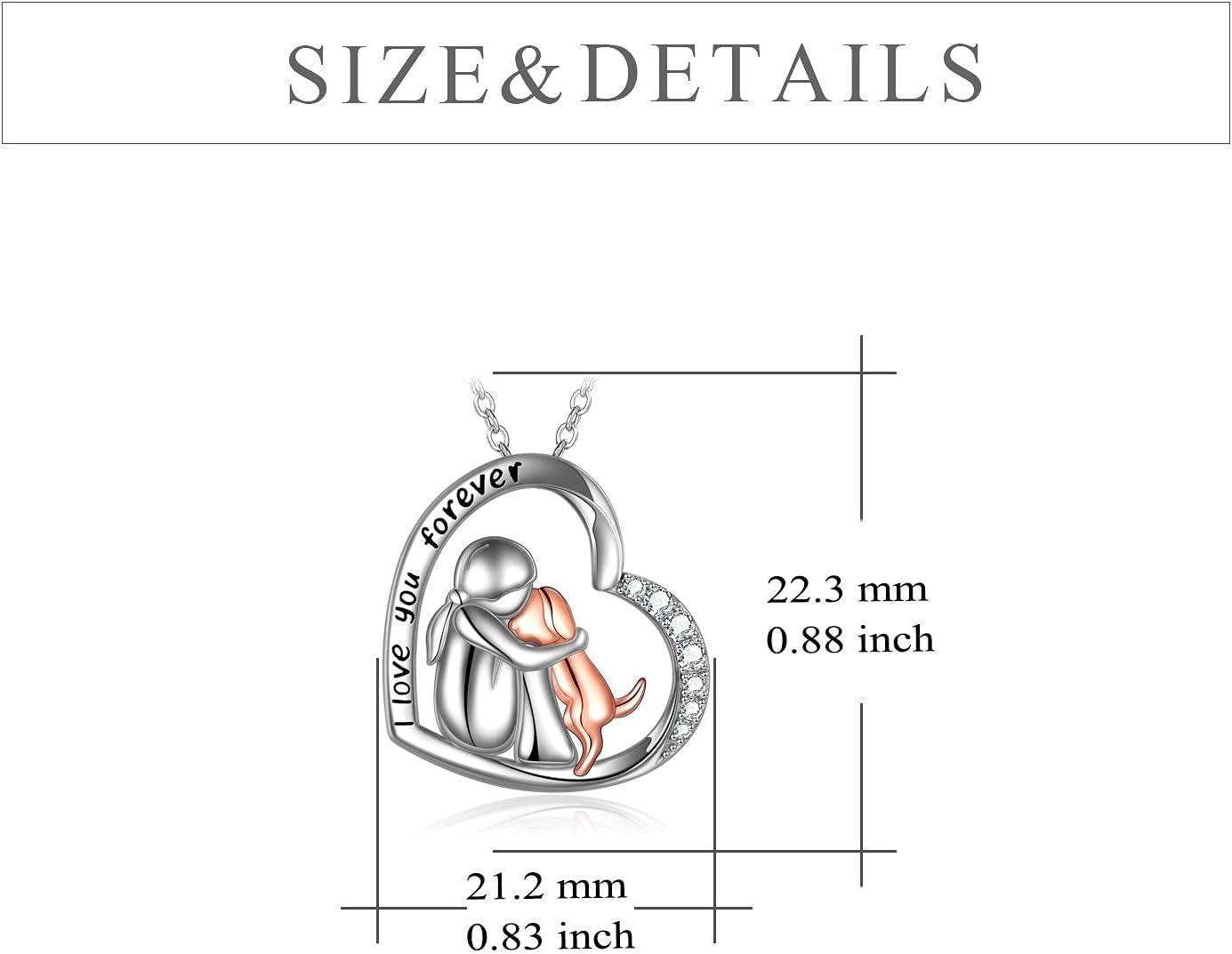 YFN Sterling Silver Keepsake Dog Pendant Necklace Dog Lover Memorial Gifts for Women