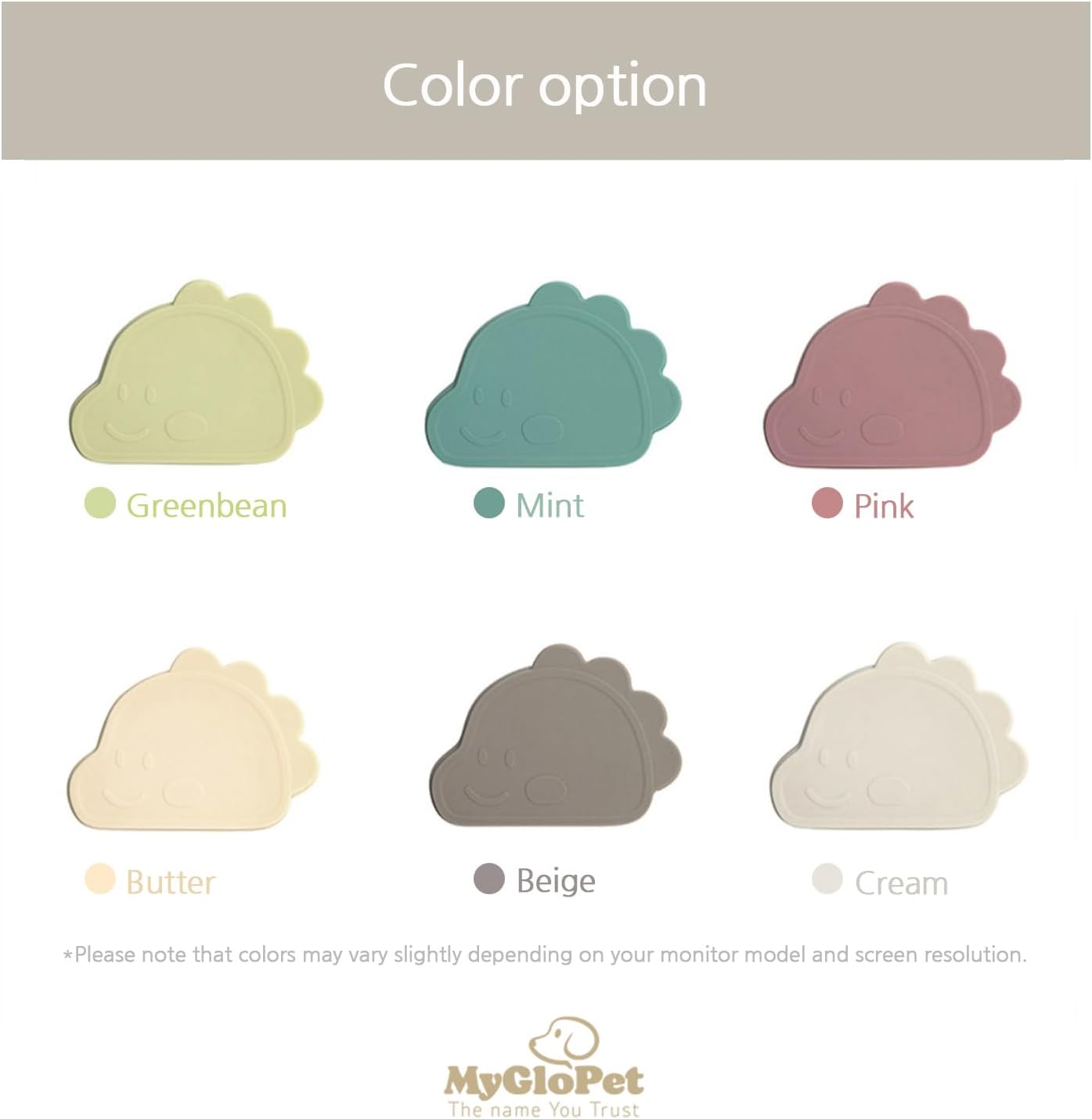 Platinum Silicone Dino Plate Set, Wellbeing Pet Bowl, Premium, Odorless, BPA-Free, Food-Grade, Non-Slip, Microwave & Dishwasher Safe, Sensitive Stomach, Eco-Friendly Travel Bowl (Cream)