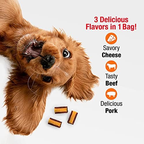 Good'n'Fun Good 'n' Tasty Triple Flavor Roll Ups 4 Oz Cheese, Beef, Pork (Pack of 4)