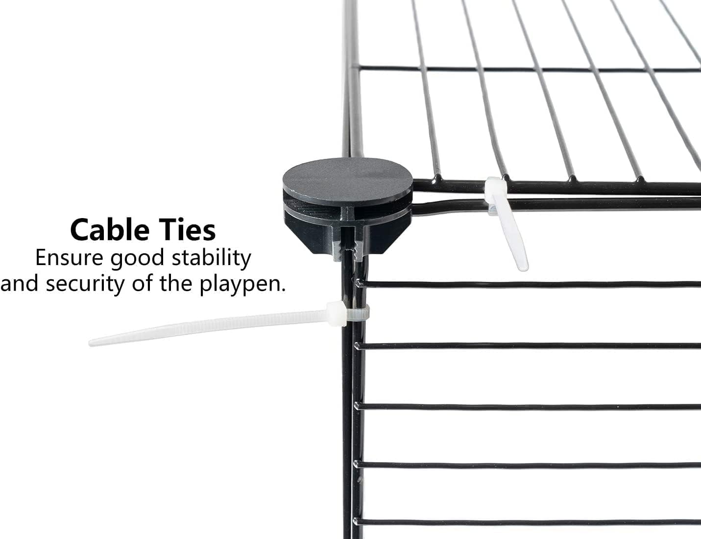 DIY Small Animal Playpen, Pet Playpen, Guinea Pig Cages, Rabbit Playpen, Dog Puppy Playpen, Indoor Metal Wire Yard Fence, 15 X 12 Inch, 12 Panels, Black