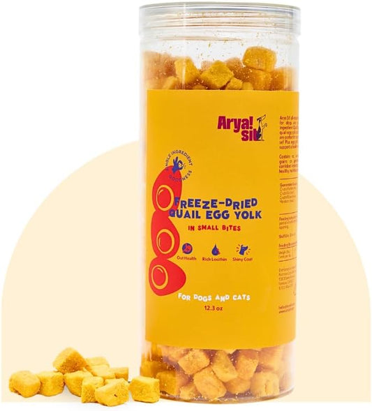 Freeze-Dried Single Ingredient Dog Treats and Food Topper (Egg Yolk)