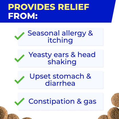 Probiotics for Dogs + Digestive Enzymes - Omega and Pumpkin - Gut Health and Immune Support -Relieves Diarrhea,Gas,Constipation- Made in USA - 120 Chews Pack of 1 Bacon