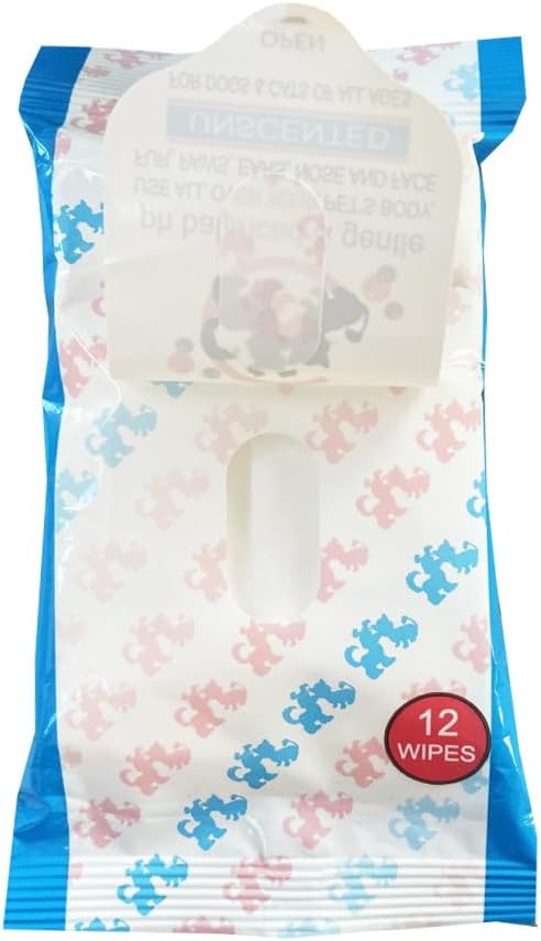 Scoochie pet Carlies Premium Multi Purpose Pet Wipes, Set of 12