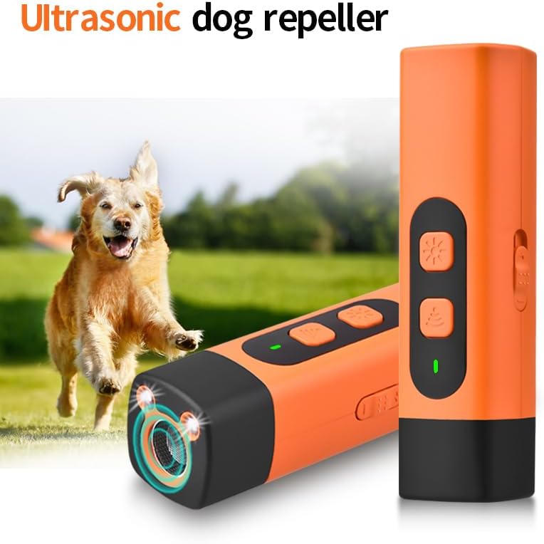 2025 Dog Bark Deterrent,Rechargeable Sonic Dog Repeller,Safe 25KHz Sonic Frequency Transmitter,Anti Bark Device for Dogs,50ft Range Professional Dog Training Tool,LED Indoor/Outdoor Barking Silencer.