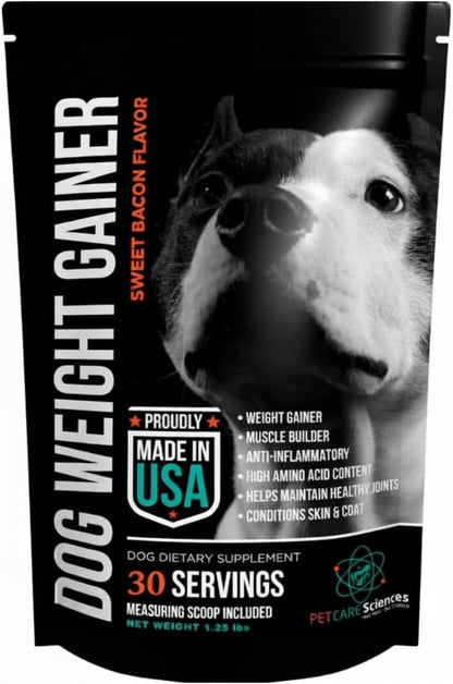 Dog Weight Gainer - Weight Gain Supplements for Dogs - Canine and Dog Muscle Builder - Made in The USA - 30 Servings