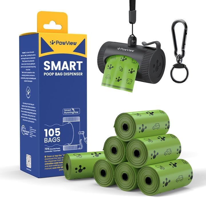 Poop Bag Dispenser & 375 Poop Bags Refill