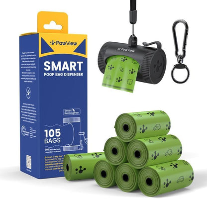 Poop Bag Dispenser & 375 Poop Bags Refill