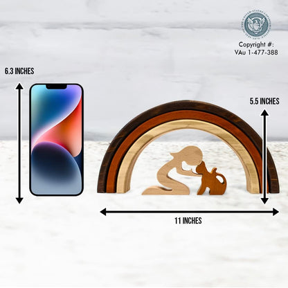 Capti Rainbow Bridge Cat Memorial Gifts - I'll Meet You at The Rainbow Bridge - Pet Loss Gifts, Bereavement, Sympathy Keepsake Cat Mom Gifts for Loss of Pet