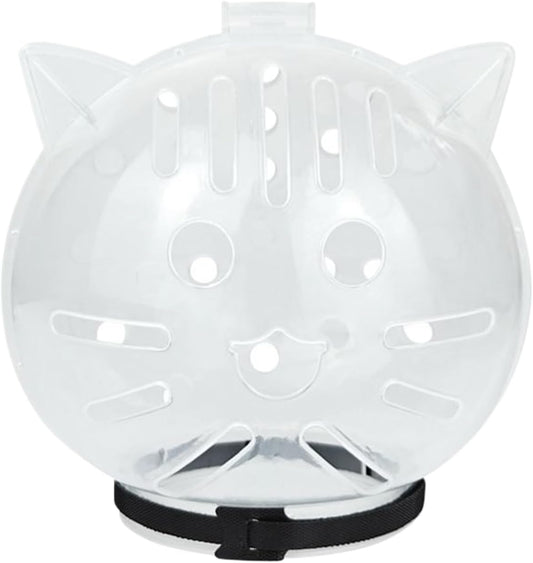 Feline Bubble Muzzle – Small Pet Size Face Guard, Grooming Protection Hood, Anti Bite Restraint | See Through Ventilated Cover for Bath Wash Shedding Nail Care Handling Travel Use