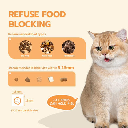 Automatic Cat Feeder with Camera 1080P HD Video 2.4G&5G WiFi Cat Water Fountain with Moving Water Feature Timed Auto Feeder with APP Control,Multiple Cats, Detachable for Easy Clean